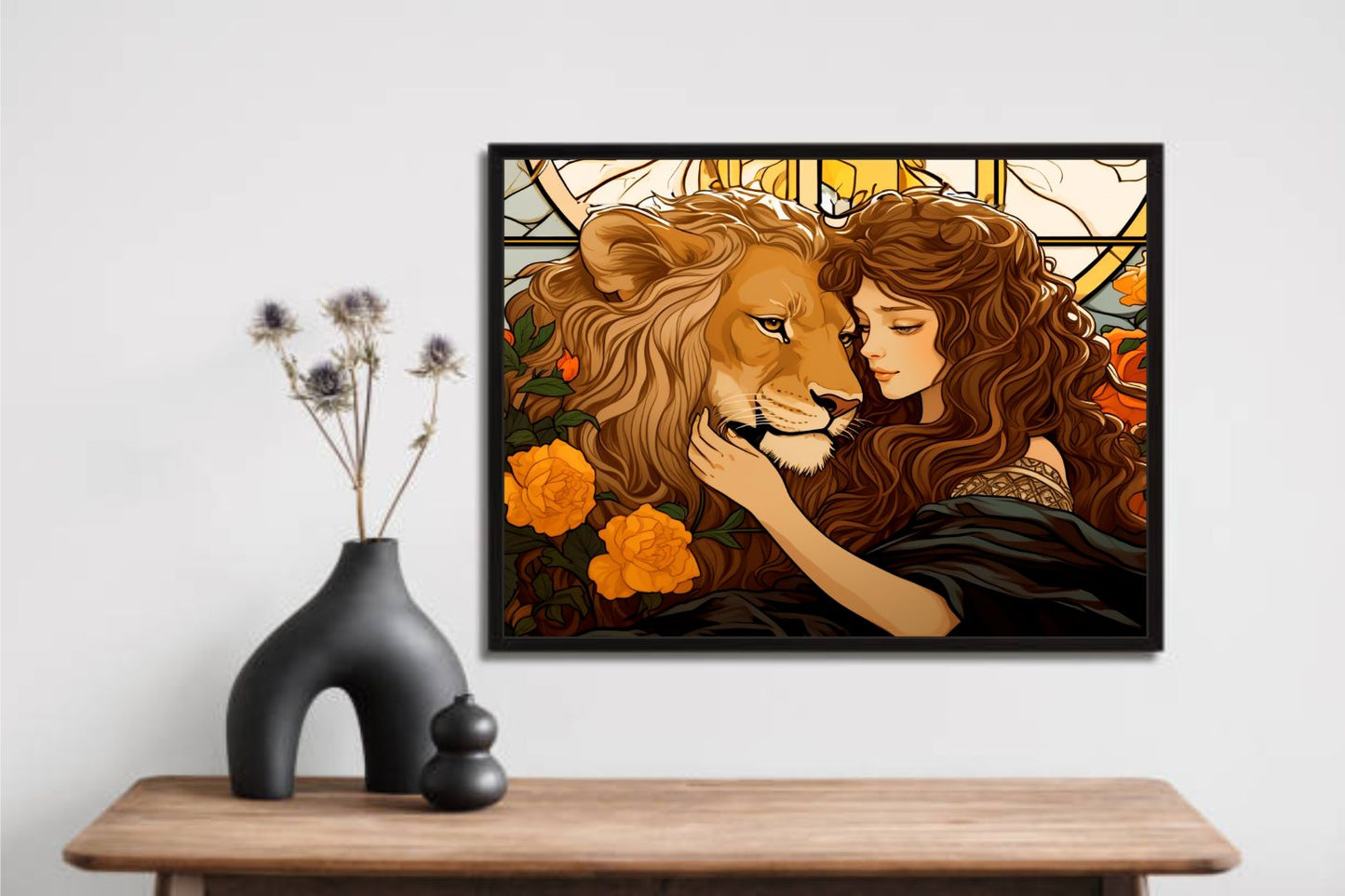 Queen & The Lion β Powerful Wall Art ππ¦