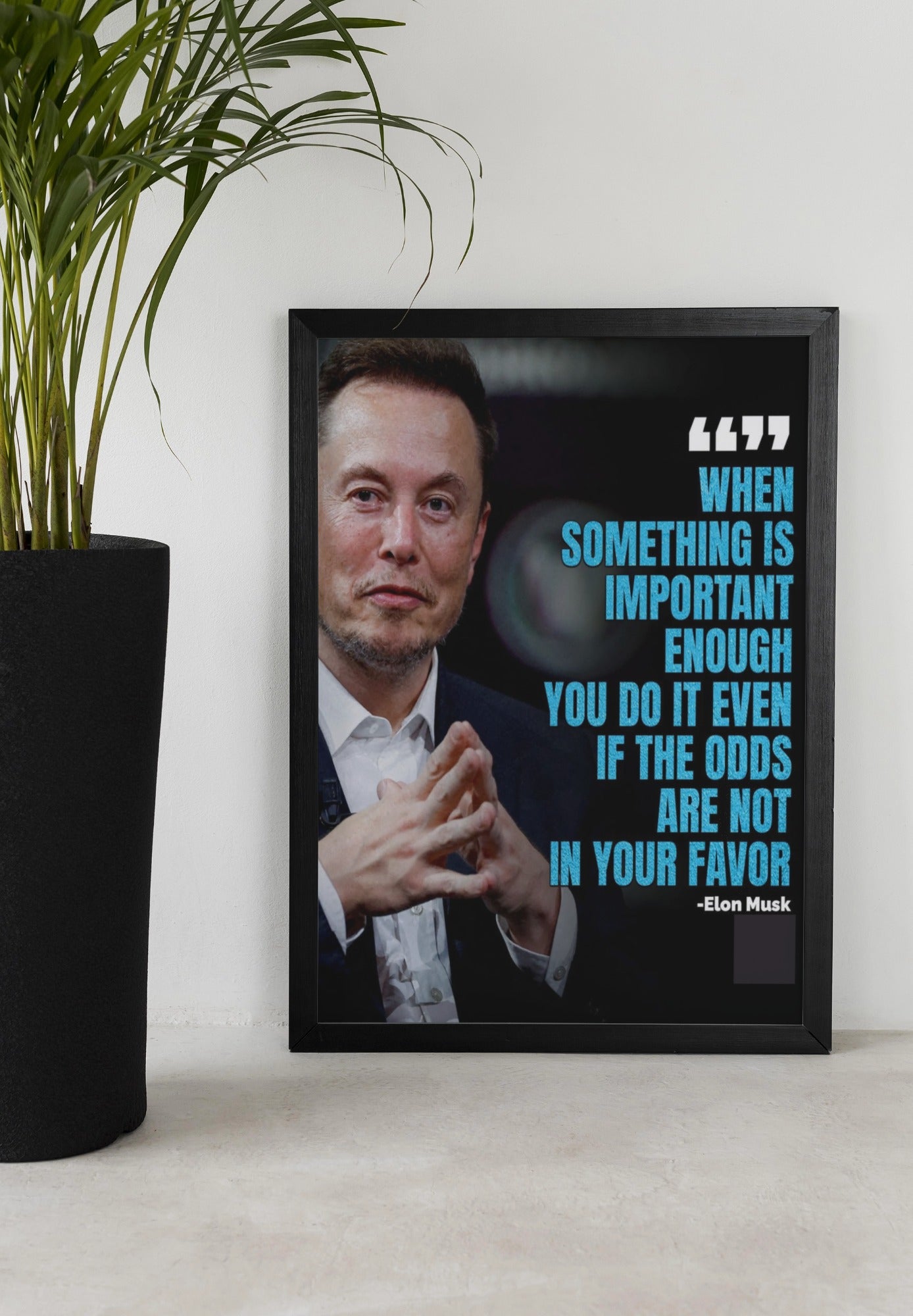 Elon Musk Motivational Wall Frame – Vision of the Future