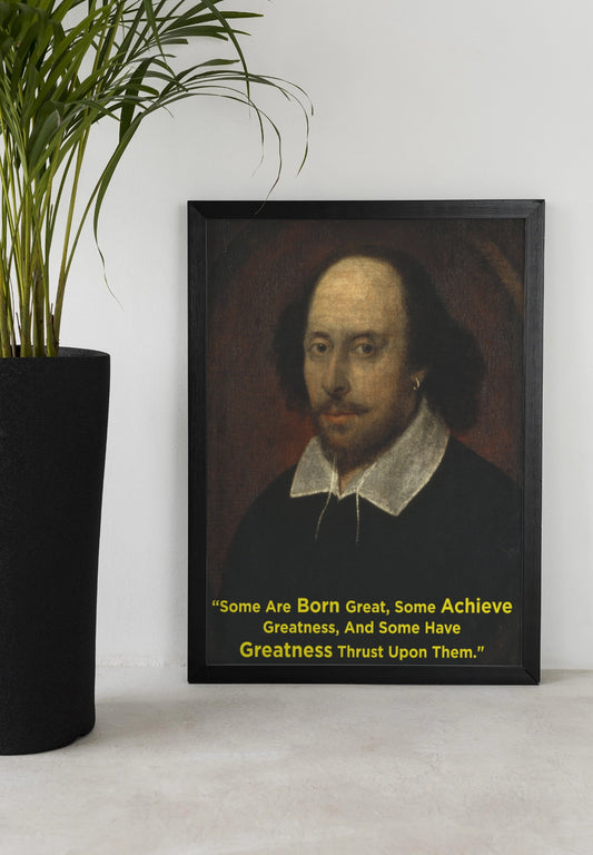 William Shakespeare Motivational Wall Frame – A Tribute to the Bard of Avon