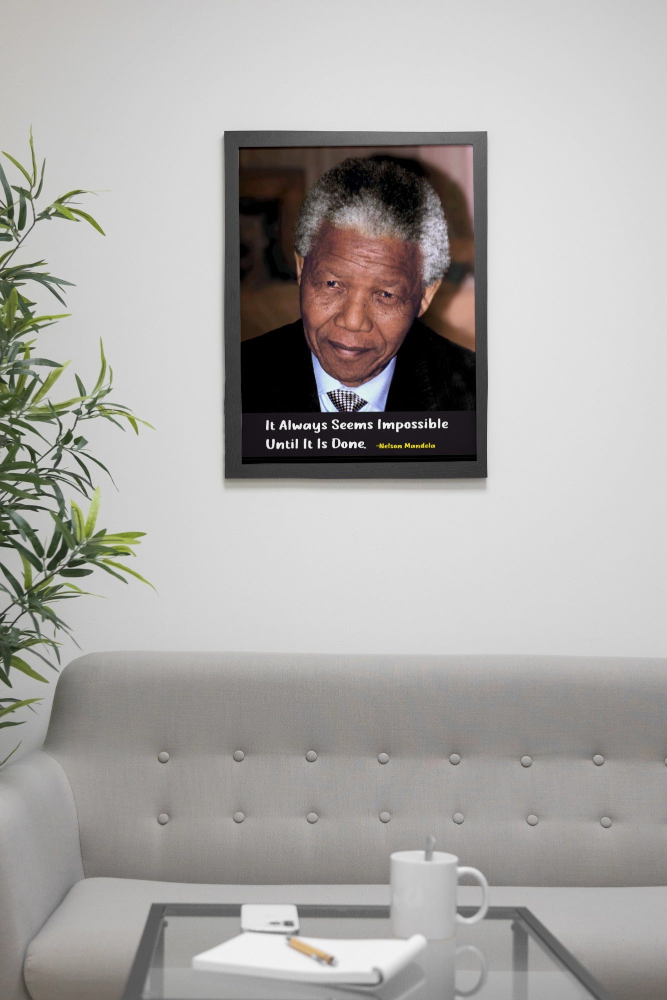 Legacy of a Leader – Nelson Mandela Motivational Wall Frame