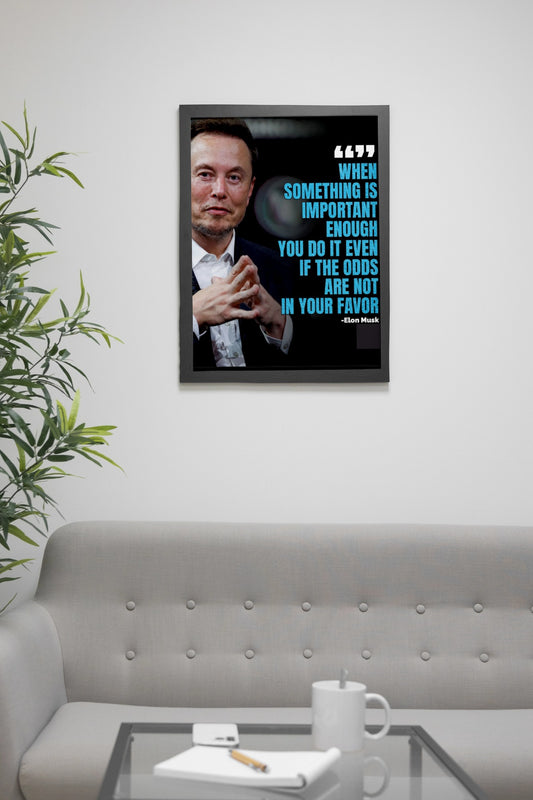 Elon Musk Motivational Wall Frame – Vision of the Future
