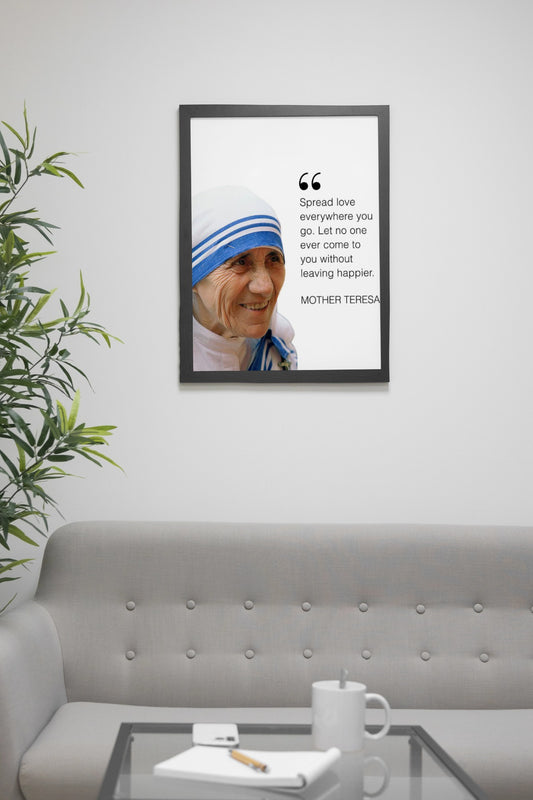 Mother Teresa Motivational Wall Frame – A Tribute to Compassion & Service