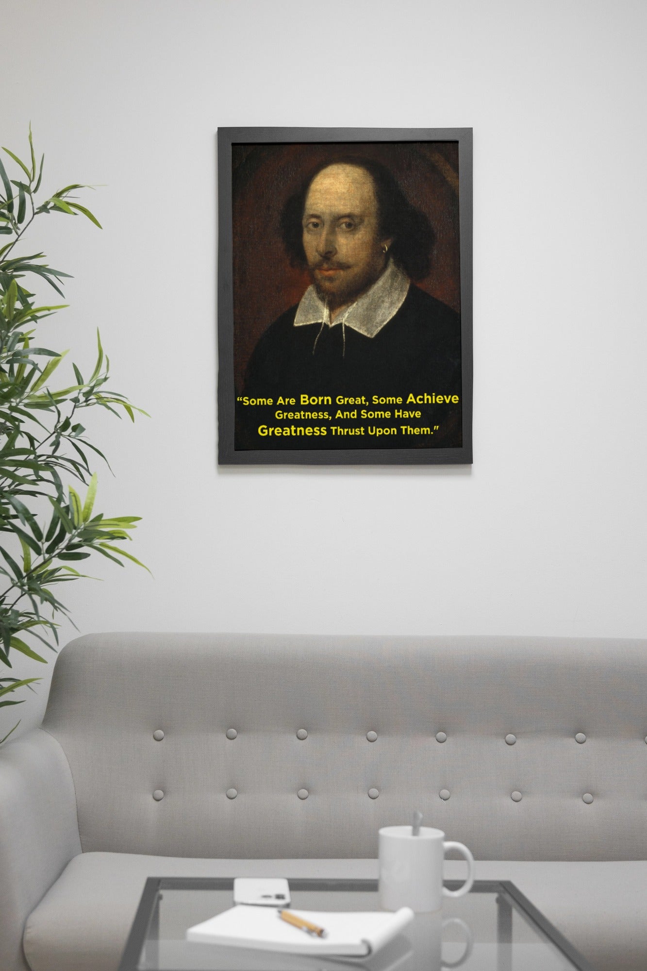 William Shakespeare Motivational Wall Frame – A Tribute to the Bard of Avon