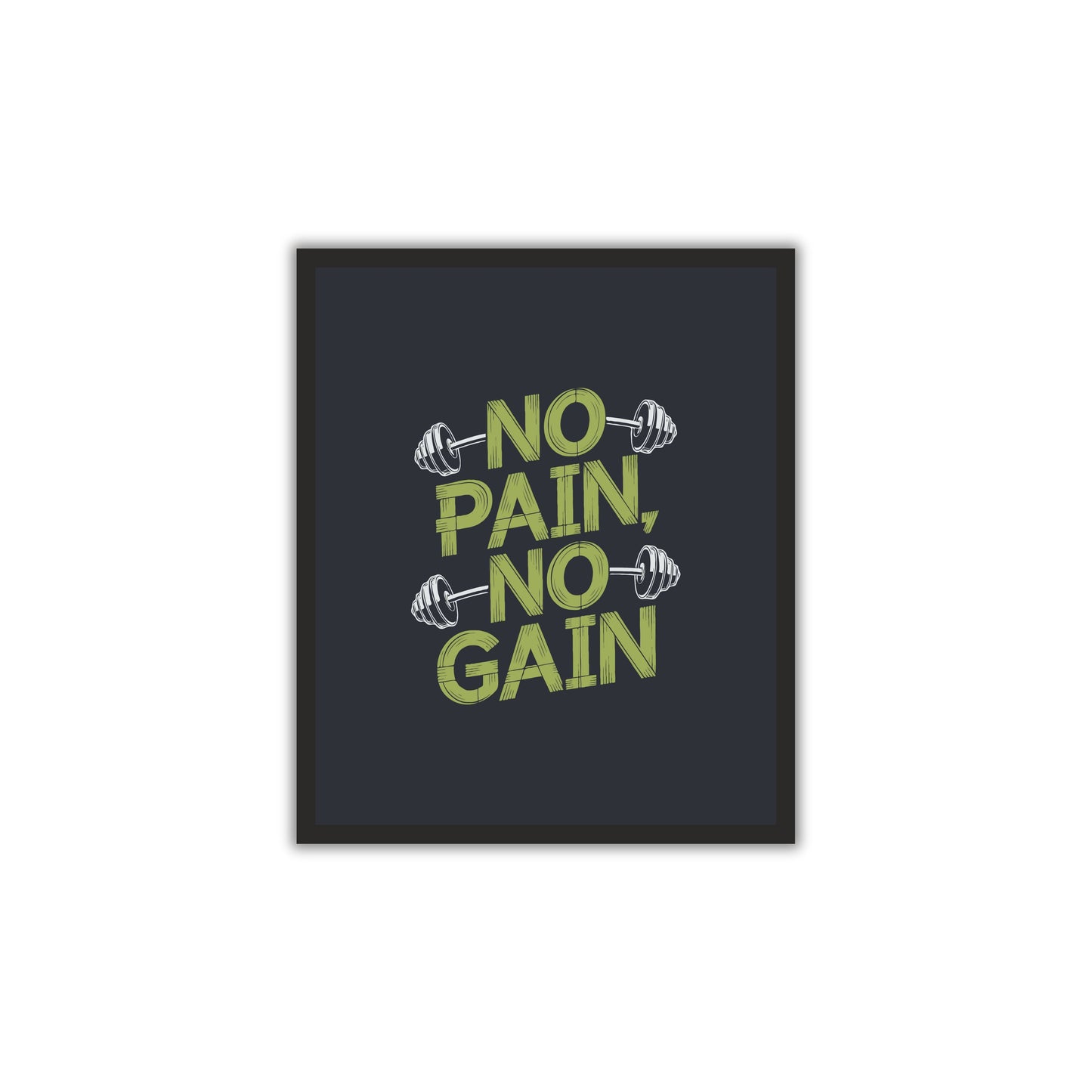 No Pain, No Gain – Motivational Gym Wall Art