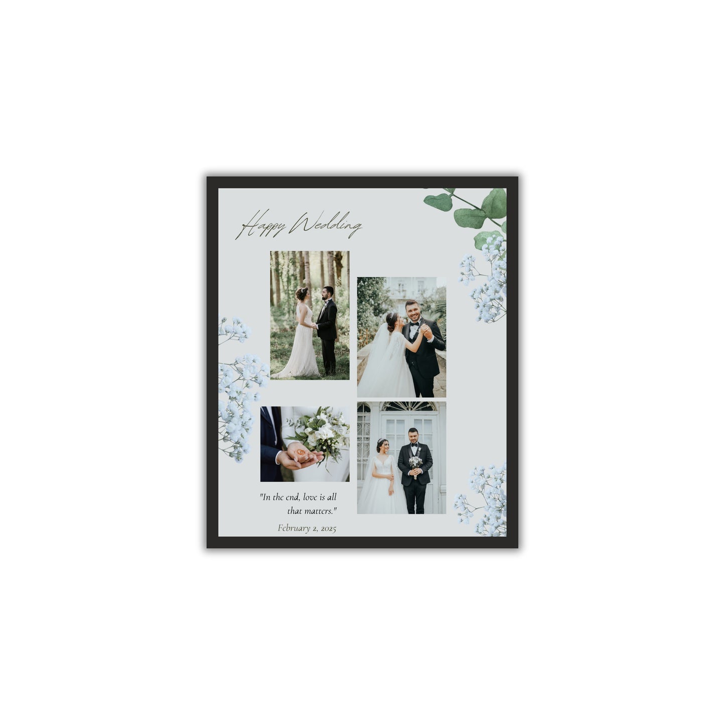Personalized Wedding Collage Frame – Elegant Memories Display