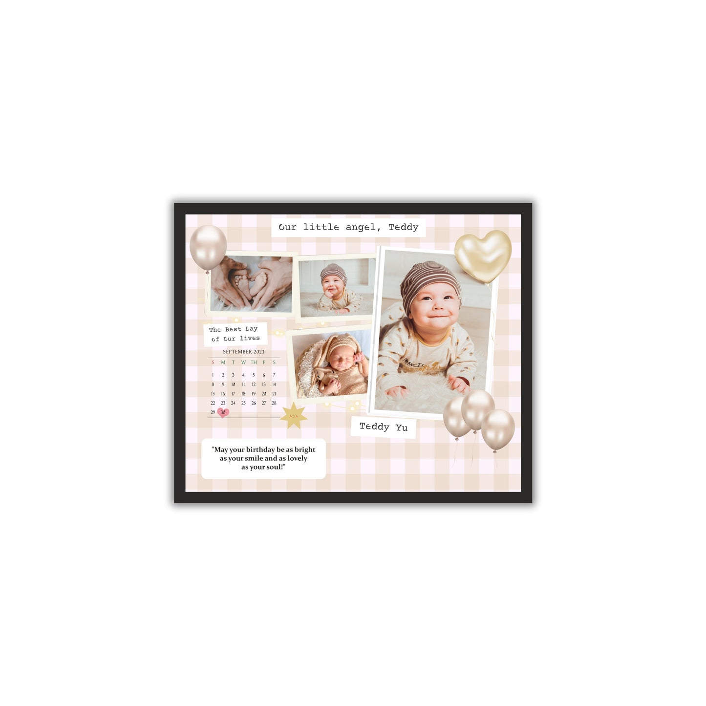 Personalized Baby Memory Collage Frame – Cherish Every Precious Moment
