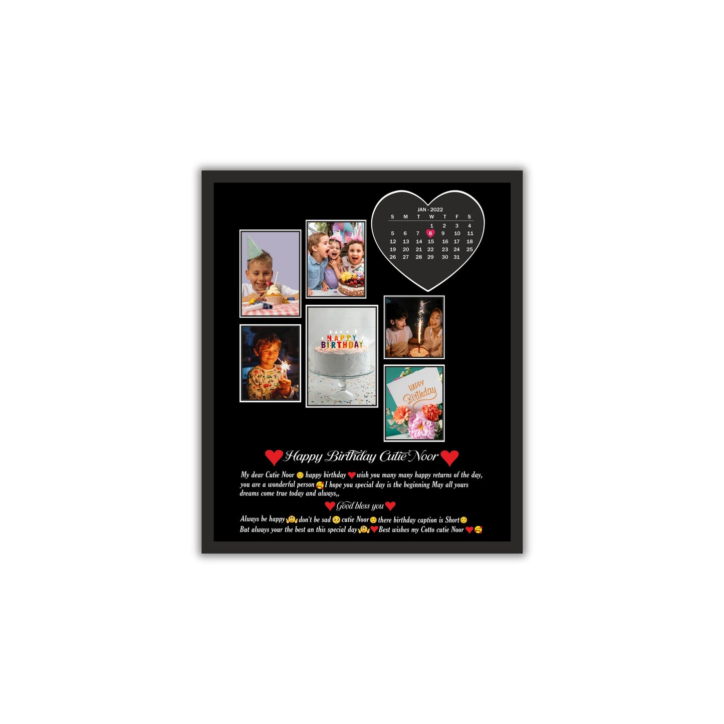Personalized Birthday Collage Frame β A Special Gift of Love & Memories! π
