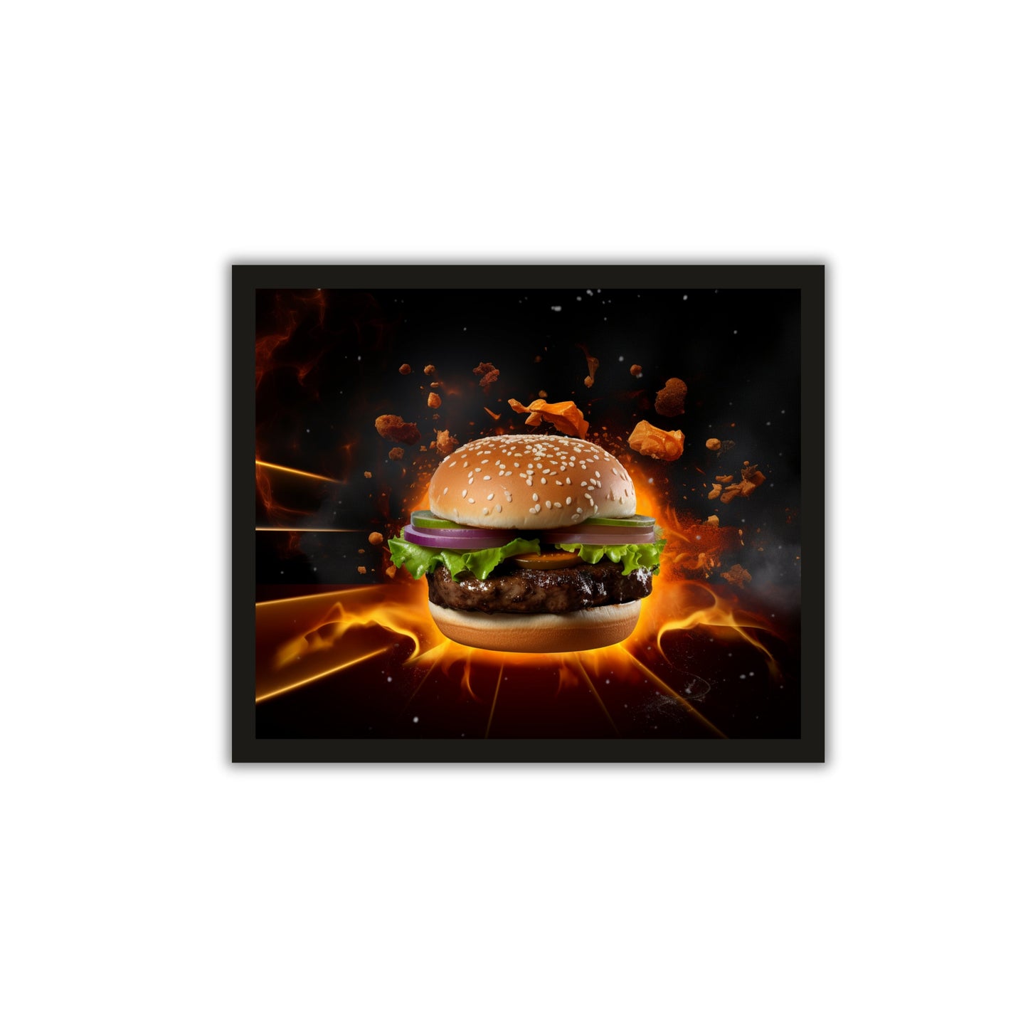 Classic Burger Wall Frame – A Treat for Food Lovers