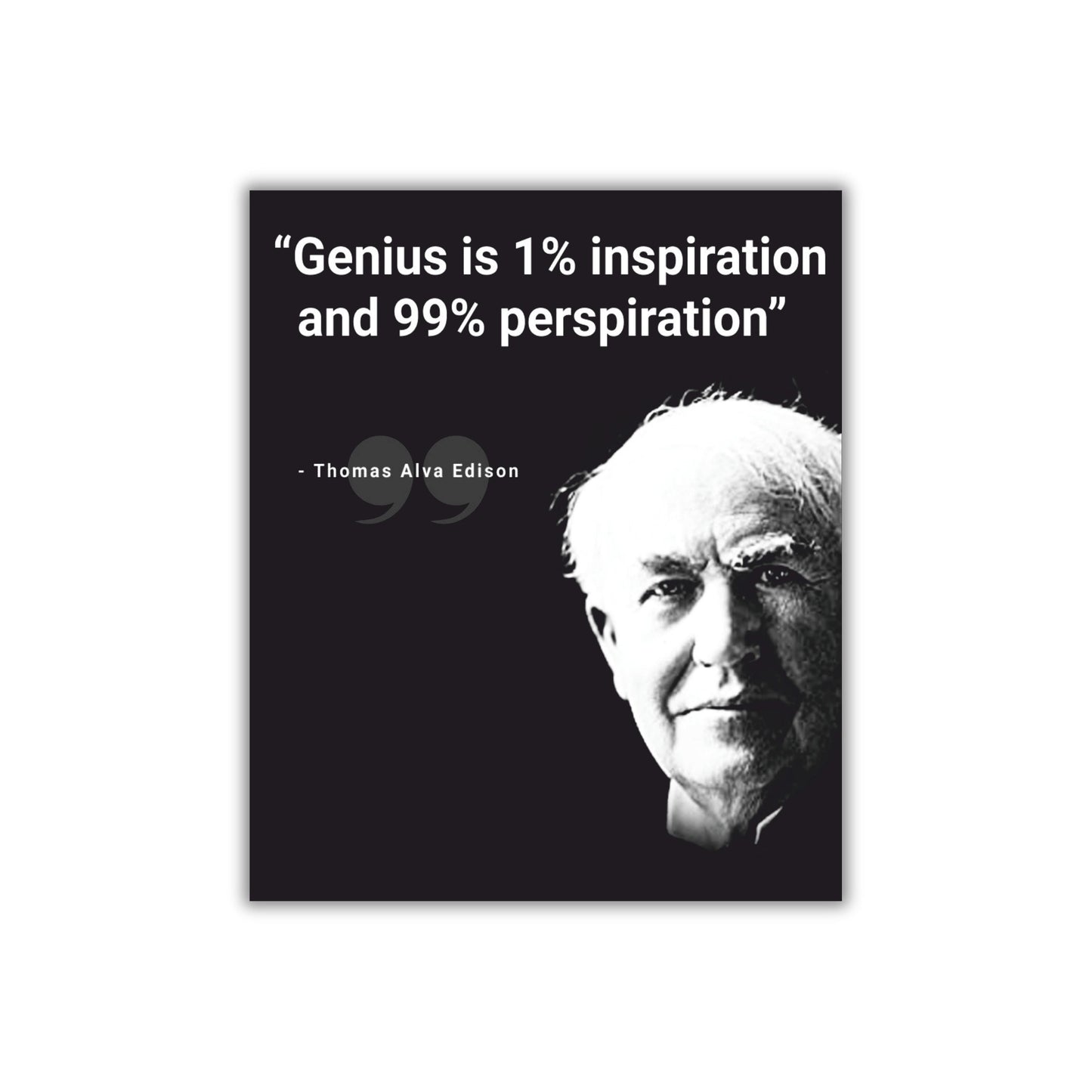 Thomas Alva Edison Motivational Wall Frame – A Tribute to Innovation & Perseverance