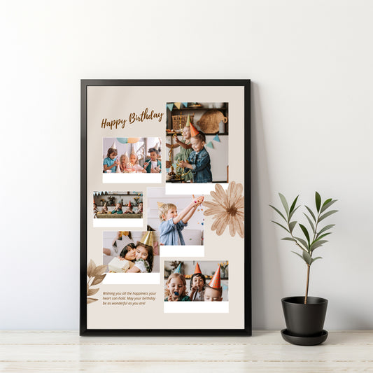 Personalized Birthday Collage Frame – Capture the Joyful Moments!