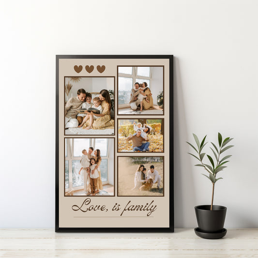 Personalized Family Collage Frame – Where Love Lives