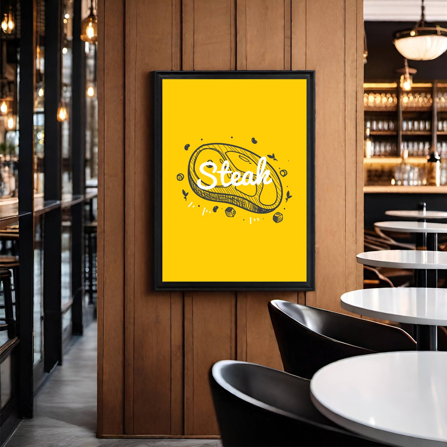 Steak Wall Frame β A Juicy Statement for Meat Lovers!