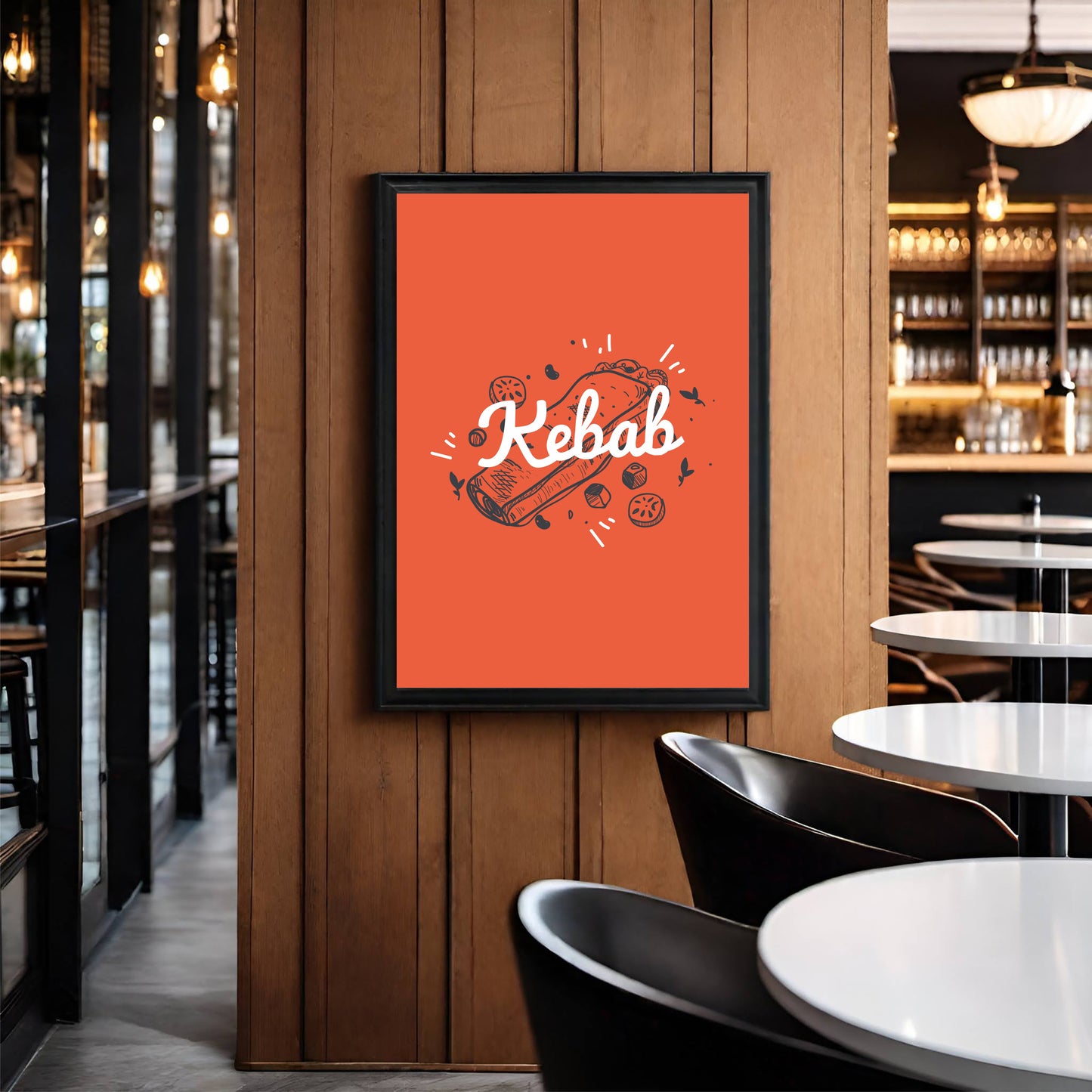 Kebab Lovers’ Wall Art – Rustic Food Poster!