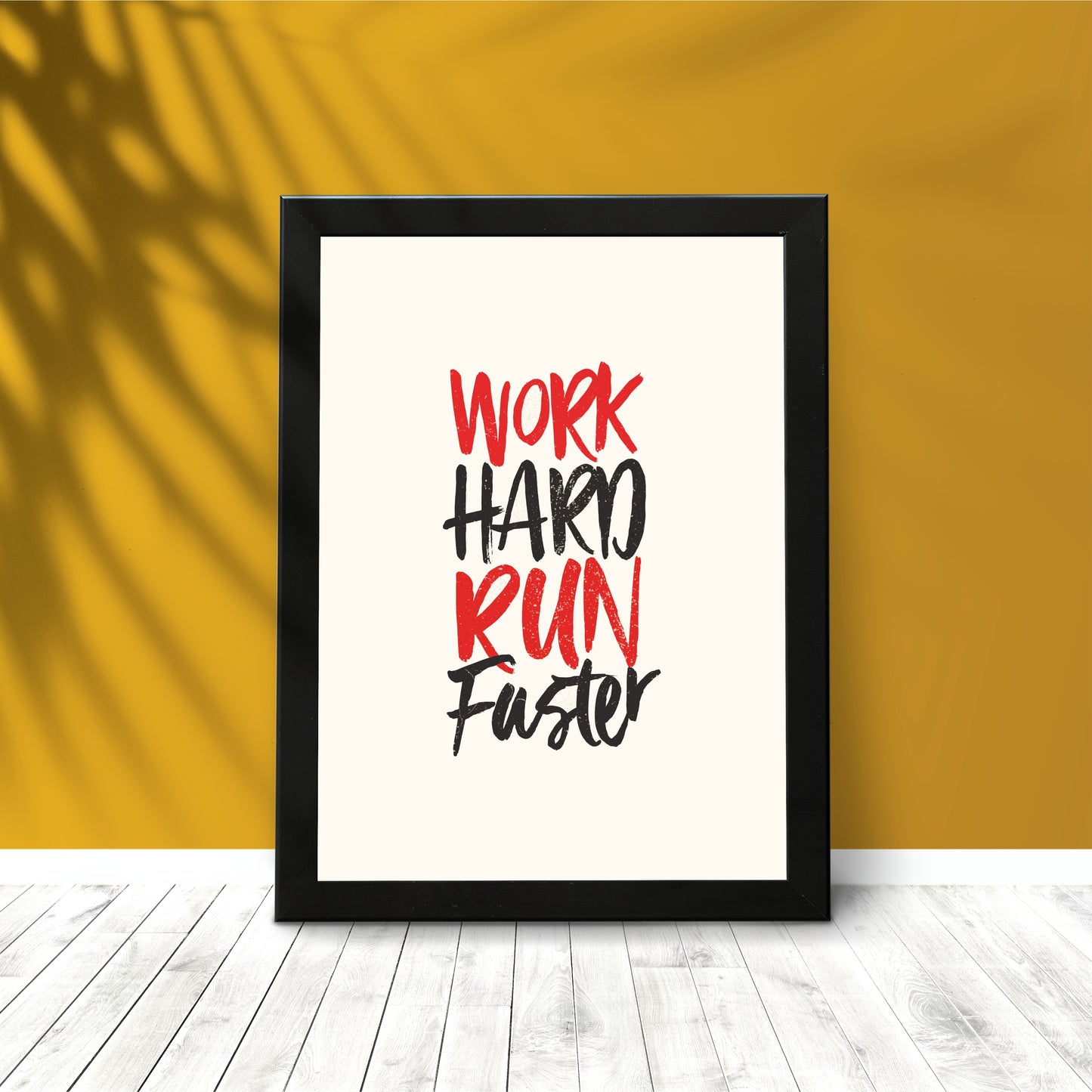 Work Hard, Run Faster β Motivational Wall Art for Hustlers & Athletes