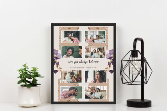 Personalized Couple Memory Collage Frame – A Timeless Keepsake
