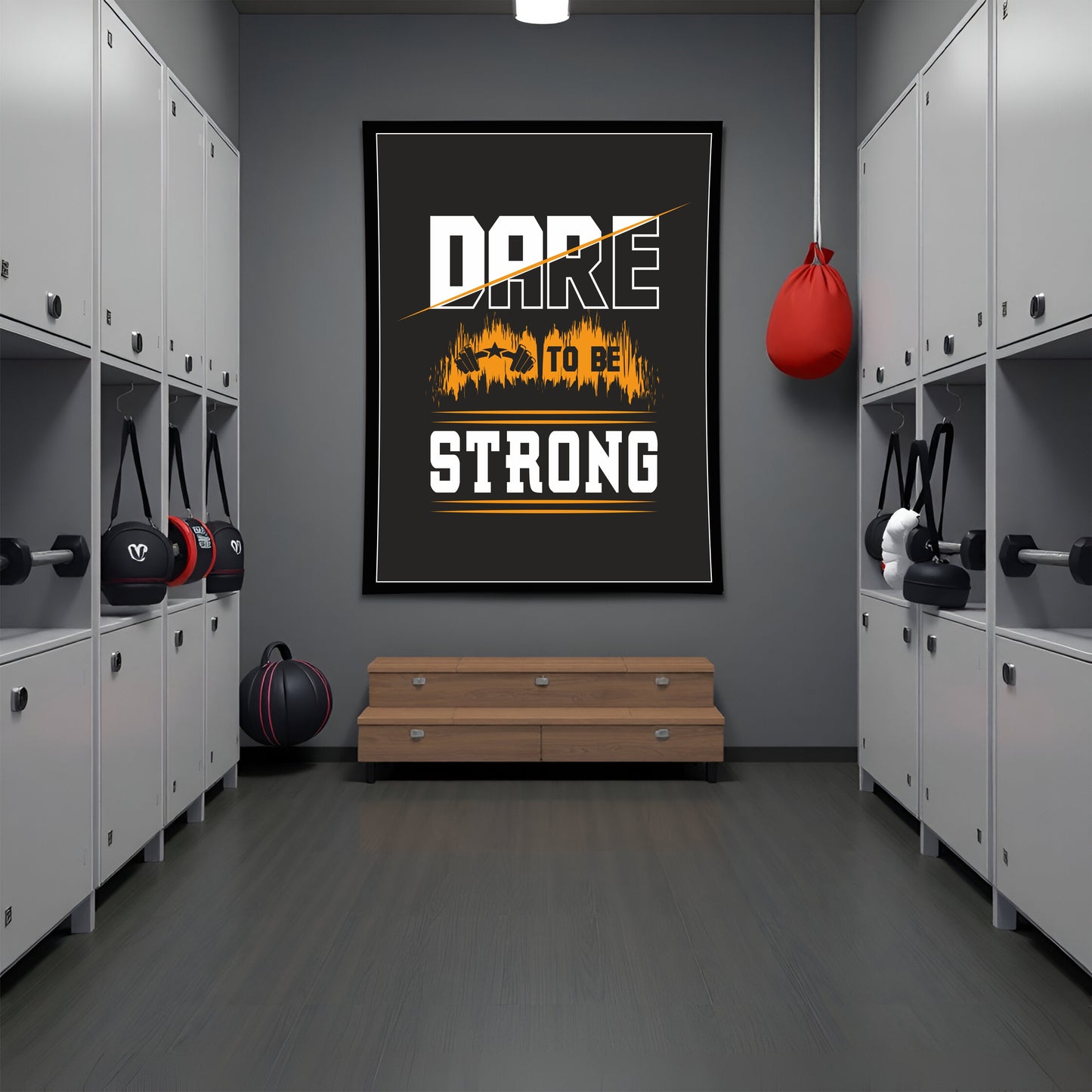 Dare to Be Strong – Gym Motivation Wall Art