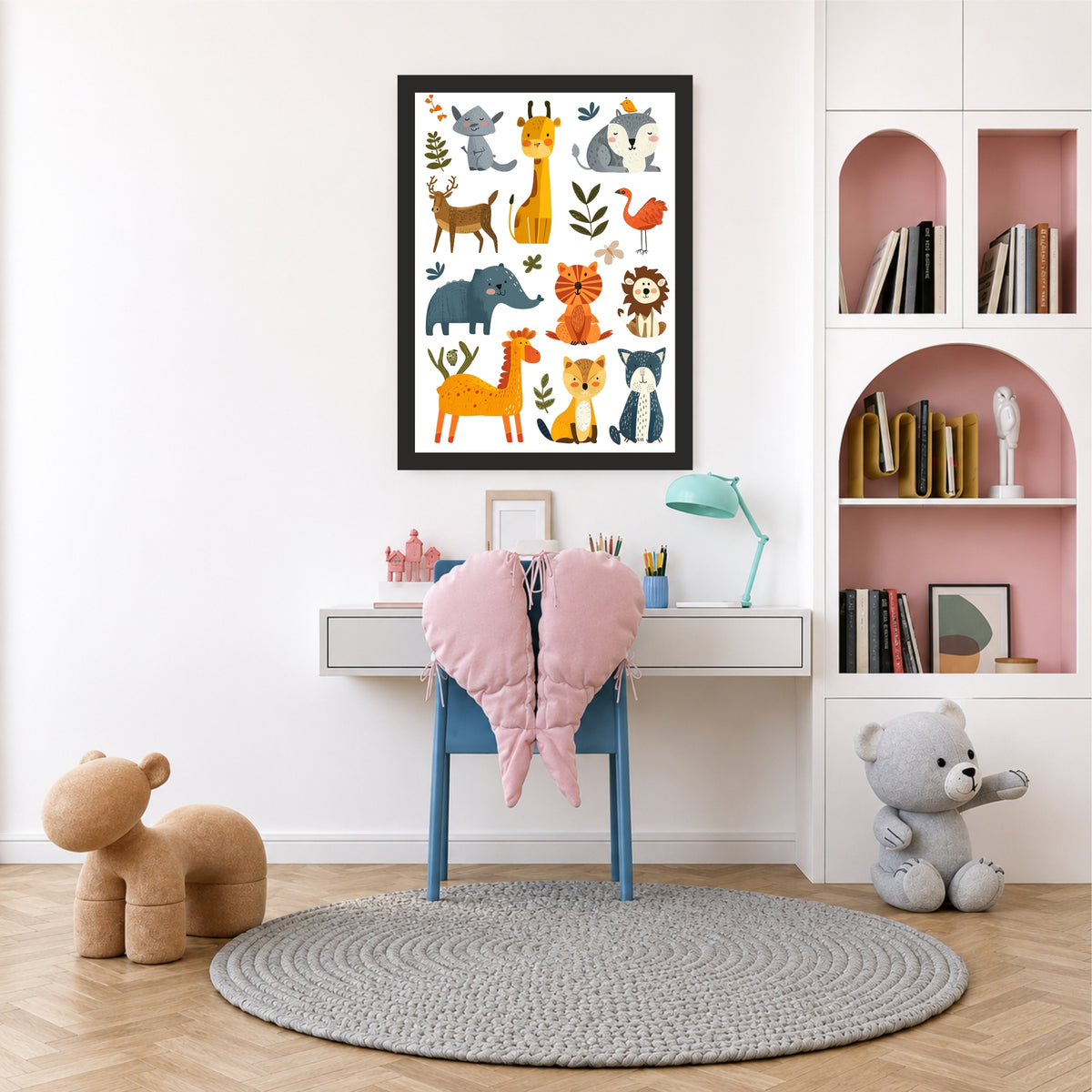Cute Jungle Animals Wall Art | Safari Nursery Decor