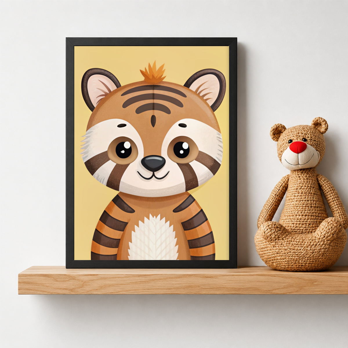 Cute Tiger Cub Wall Art | Tiger Nursery Decor