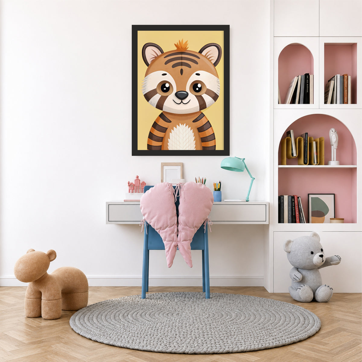 Cute Tiger Cub Wall Art | Tiger Nursery Decor