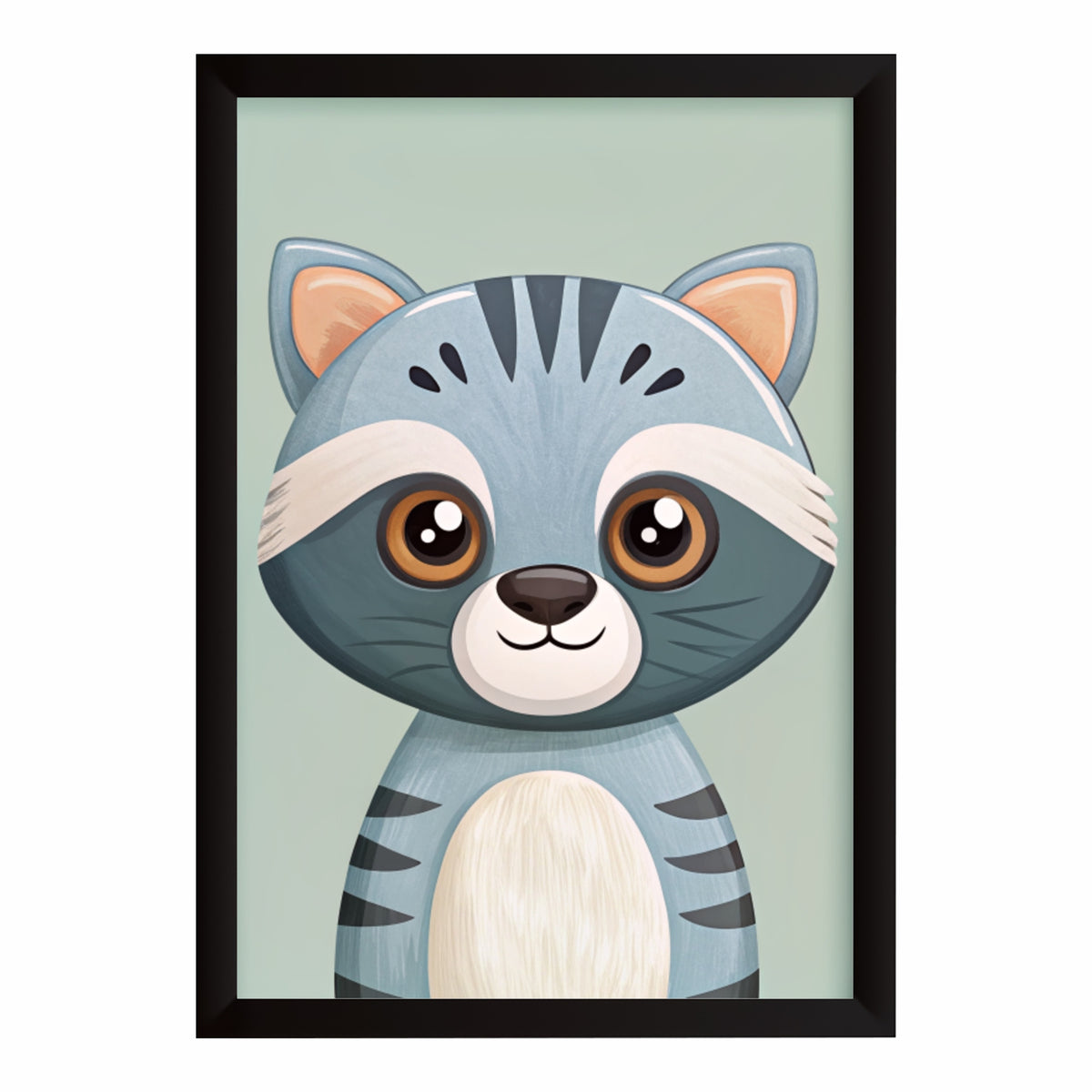 Cute Raccoon Wall Art | Raccoon Nursery Decor