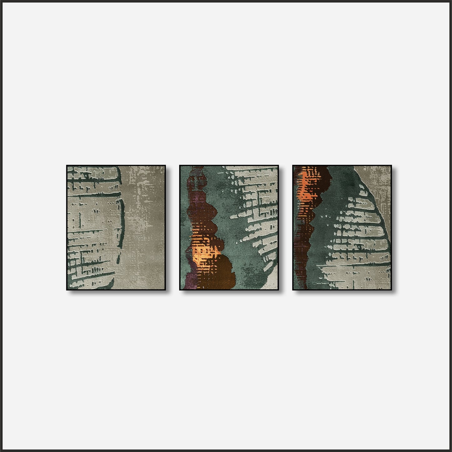 Urban Textura Wall Frame Set – Modern Abstract Canvas for Contemporary Interiors