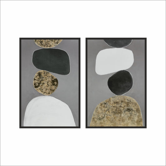Neutral Balance Abstract Wall Frame Set – Earthy Modern Serenity 🎨✨