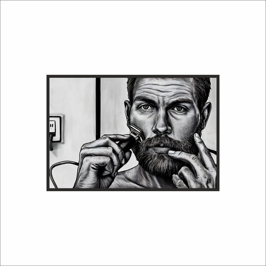 Precision Grooming – Black & White Barber Art 🪒🖤