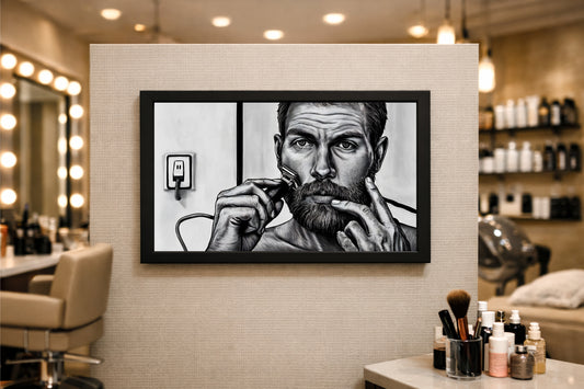 Precision Grooming – Black & White Barber Art 🪒🖤