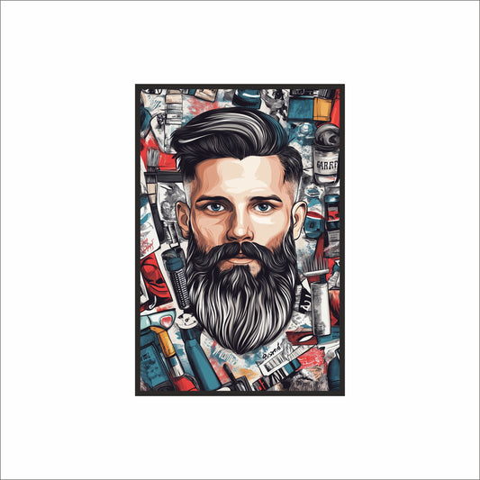The Modern Beard Icon – Barber Art Portrait ✂️🧔