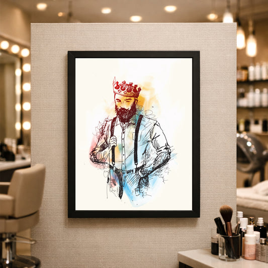 The Crowned Gentleman – Artistic Beard Portrait 👑🧔