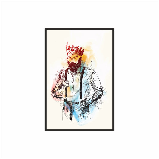 The Crowned Gentleman – Artistic Beard Portrait 👑🧔