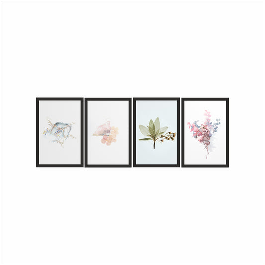🌿 Botanical Harmony Wall Frame Set – Nature’s Poetry in Minimal Form