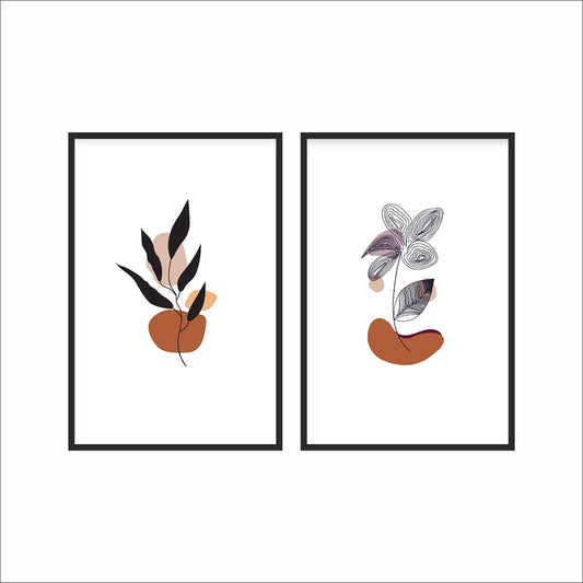 Abstract Earth Wall Frame Set – Modern Art Meets Natural Warmth 🪴