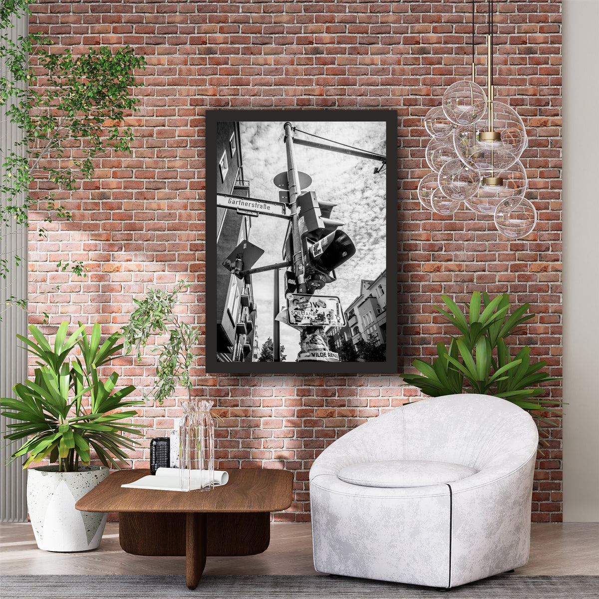 Urban Street Signs Black & White Wall Art | Vintage City Photography Print