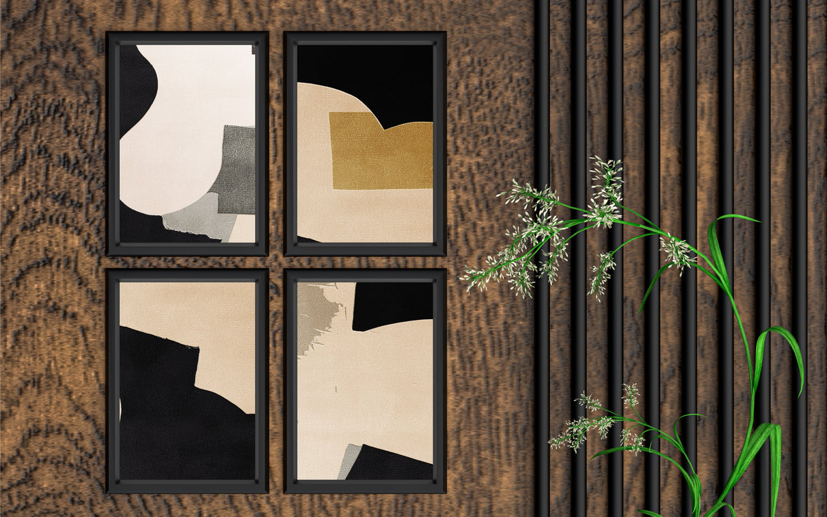 Quiet Balance – Soft Neutral Modern Abstract Wall Art 🤍🖤✨