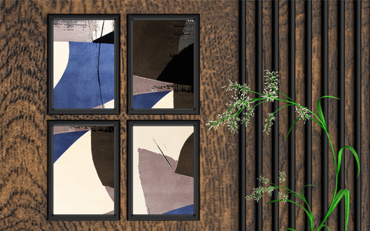 Muted Intersection – Modern Neutral Abstract Wall Art 💙✨