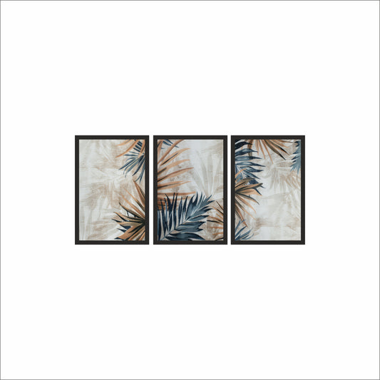 Tropical Breeze Abstract Wall Frame Set – Modern Nature Art for Serene Spaces 🌴
