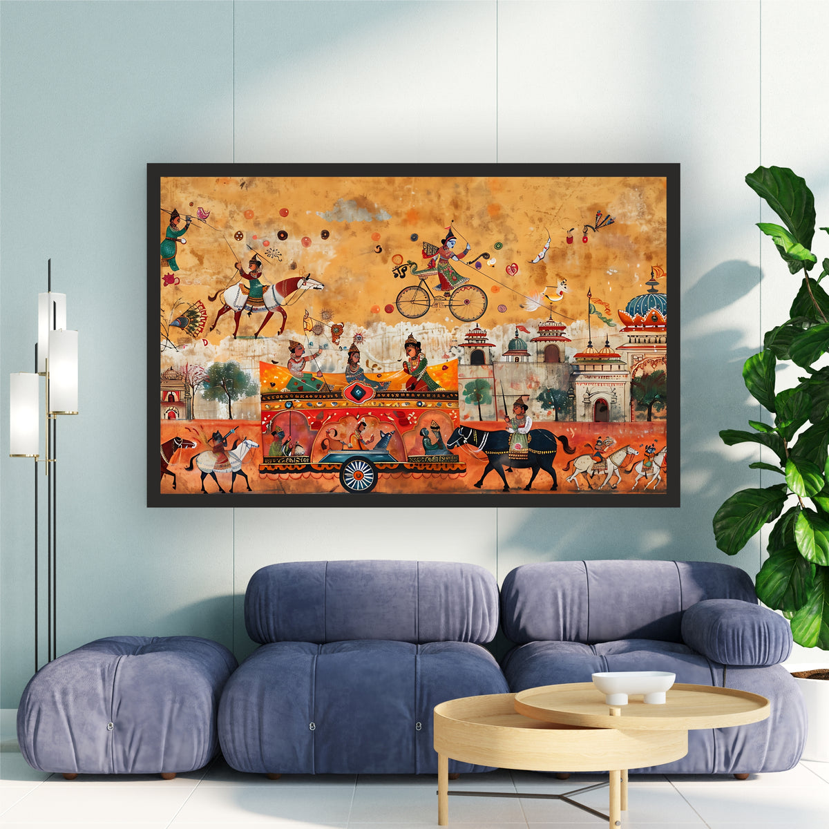Rajasthani Indian Folk Art Wall Art | Traditional Heritage & Culture Poster