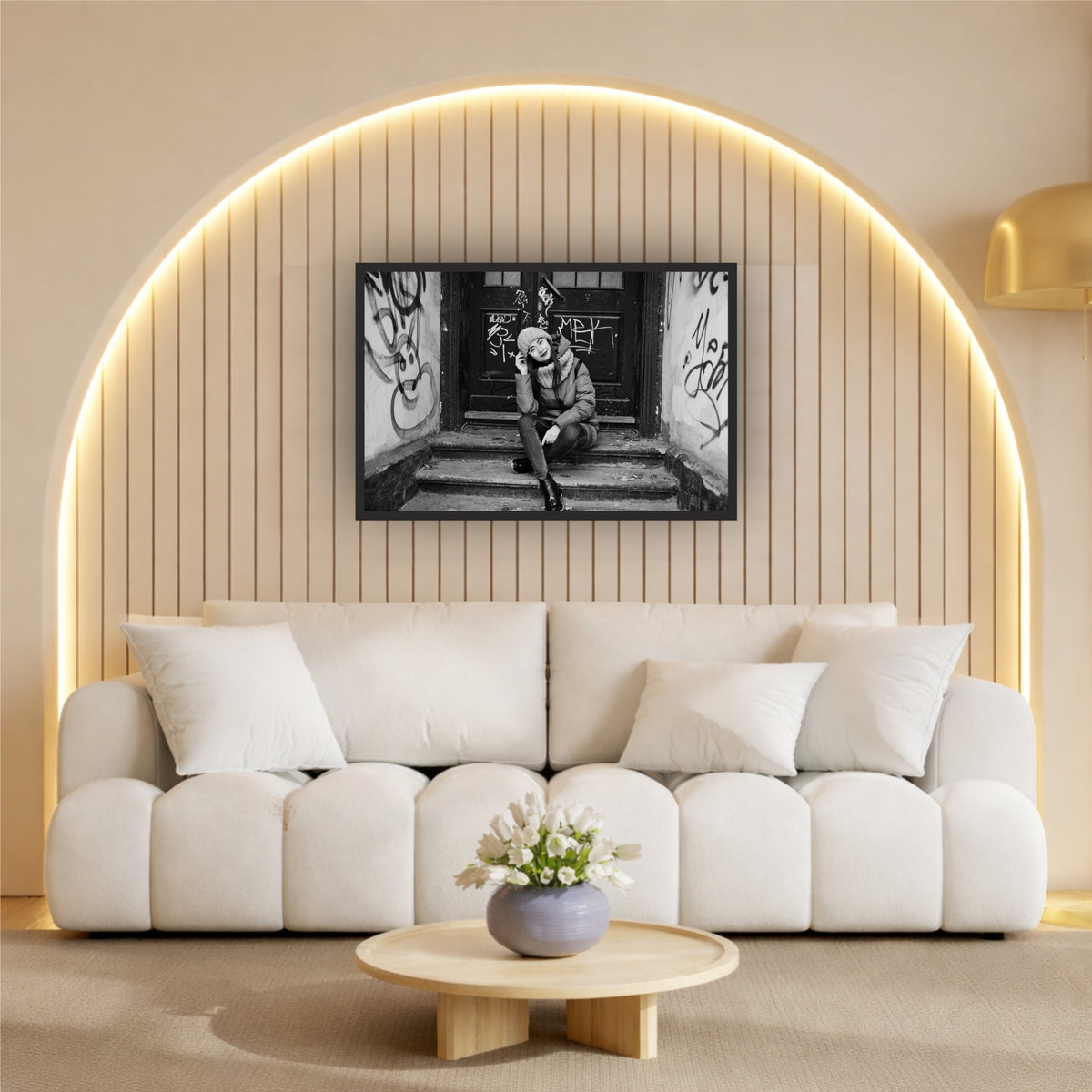 Urban Winter Fashion Black & White Wall Art | Street Photography