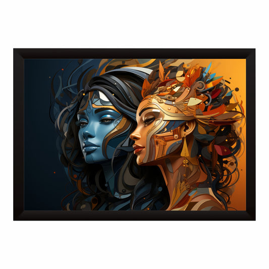 Futuristic Twin Face Wall Art