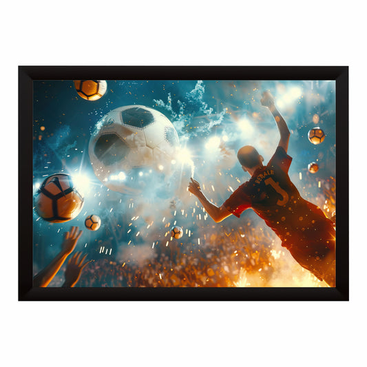 Football Player Action Wall Art | Framed Sports Print