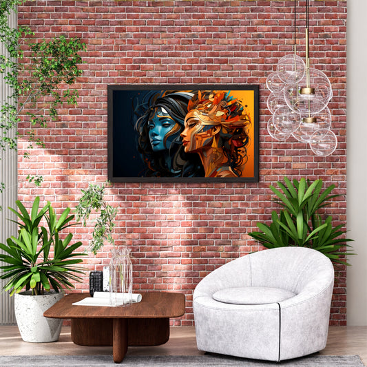 Futuristic Twin Face Wall Art