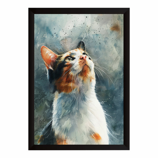 Cat Wall Art | Watercolor Cat Artwork | Framed Cat Portrait | Cute Pet & Animal Wall Decor