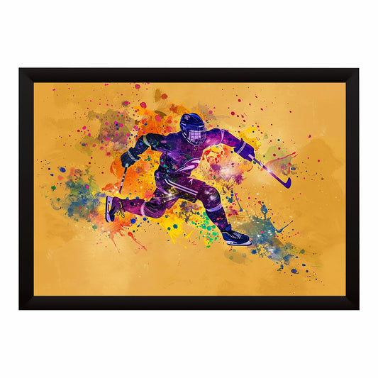 Hockey Player Action Wall Art | Framed Sports Print