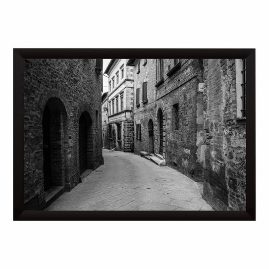 Historic Stone Street Black & White Wall Art | Architecture Photography