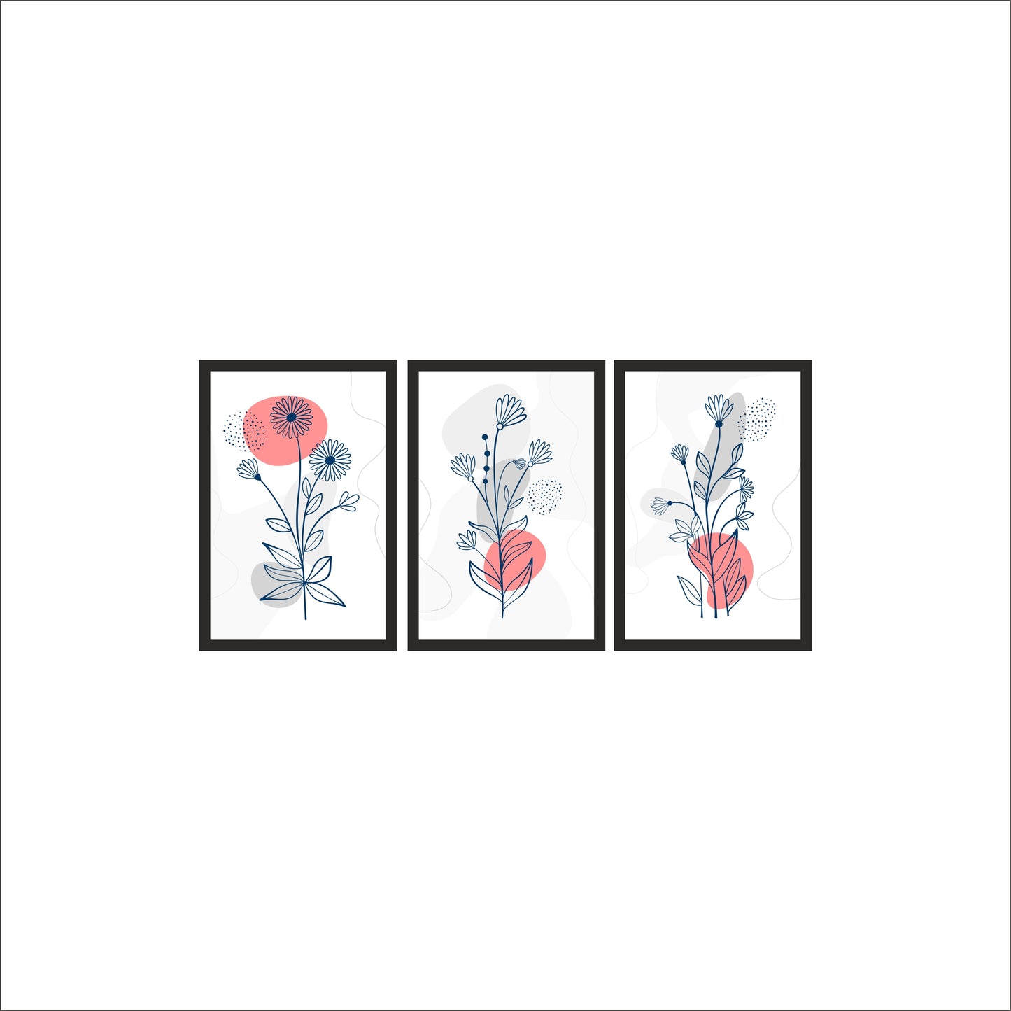 Blossom Harmony Wall Frame Set of 3 🌸✨