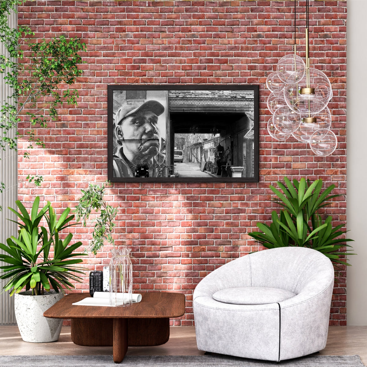 Urban Graffiti Black & White Wall Art | Street Photography