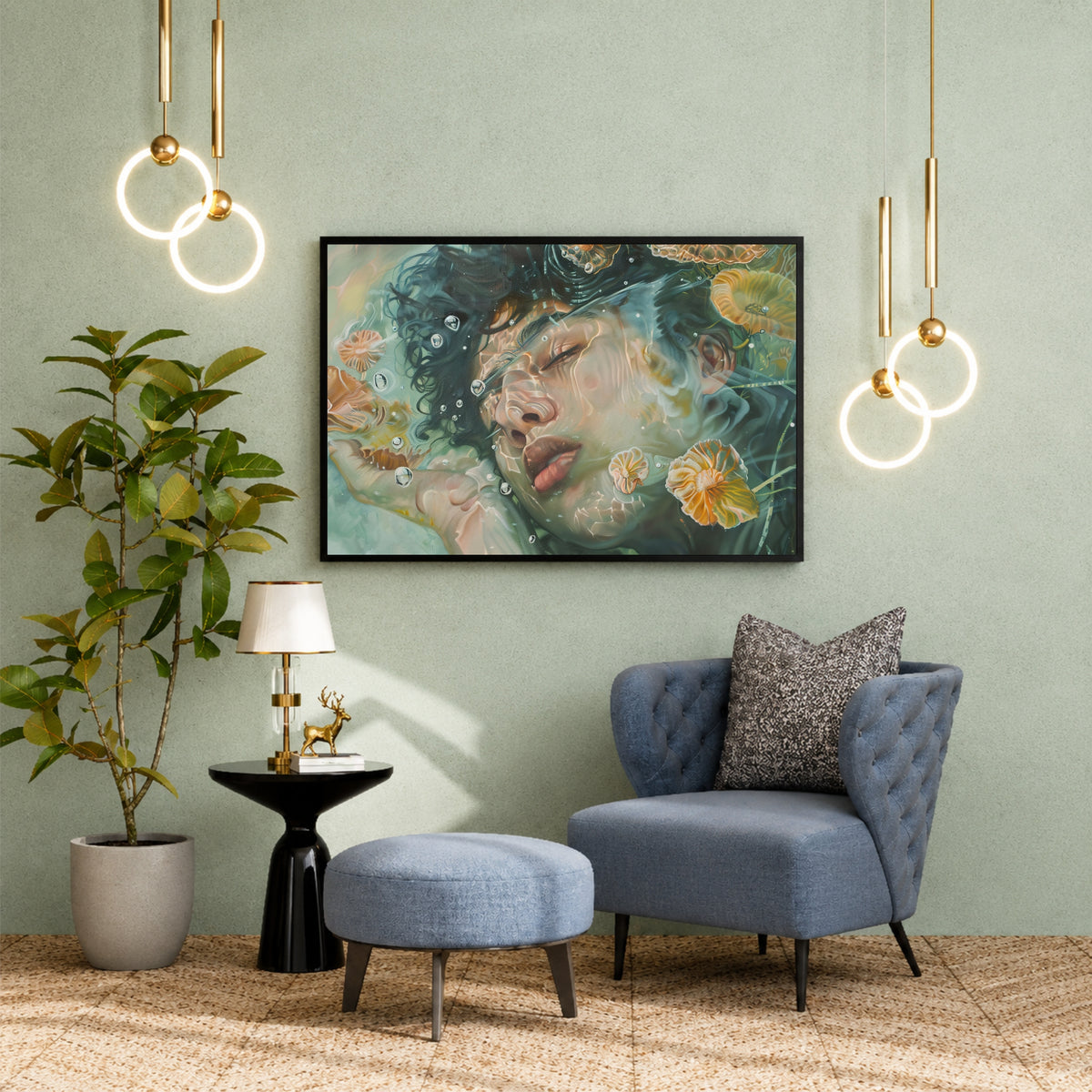Underwater Woman Wall Art