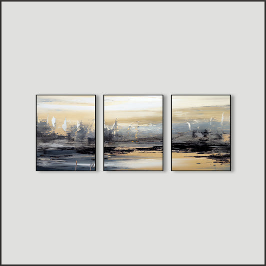 Abstract Skyline Wall Frame Set – Contemporary Elegance for Modern Interiors