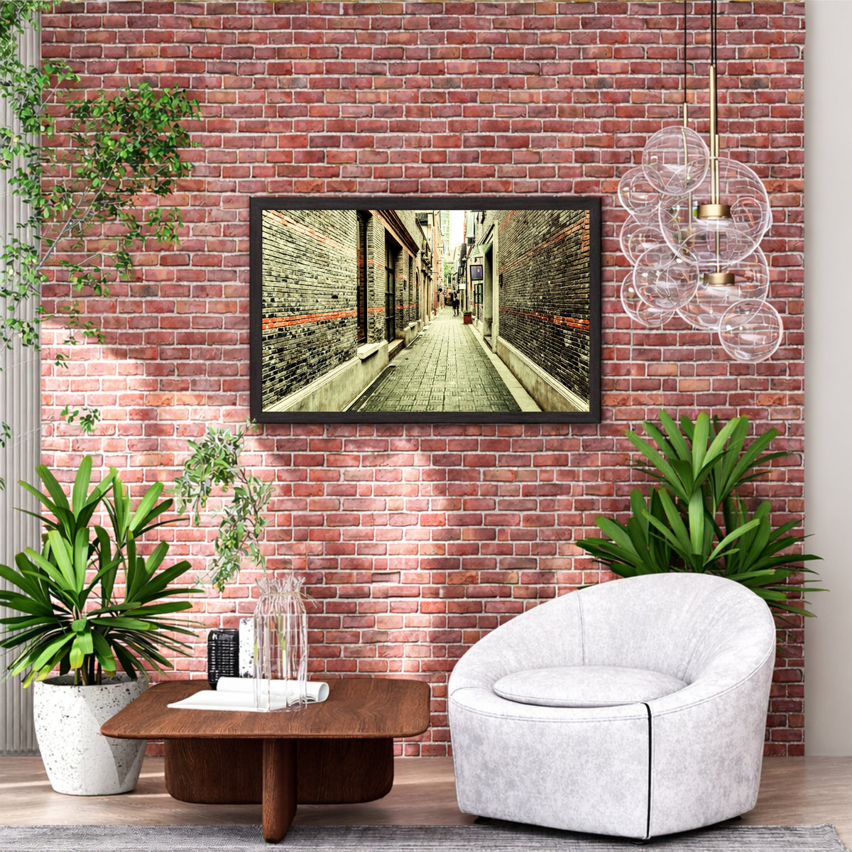 Historic Brick Alley Wall Art | Urban Travel Photography